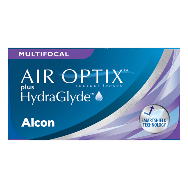 AIR OPTIX plus HydraGlyde Multifocal contact lens box