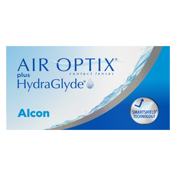 AIR OPTIX plus HydraGlyde contact lens box