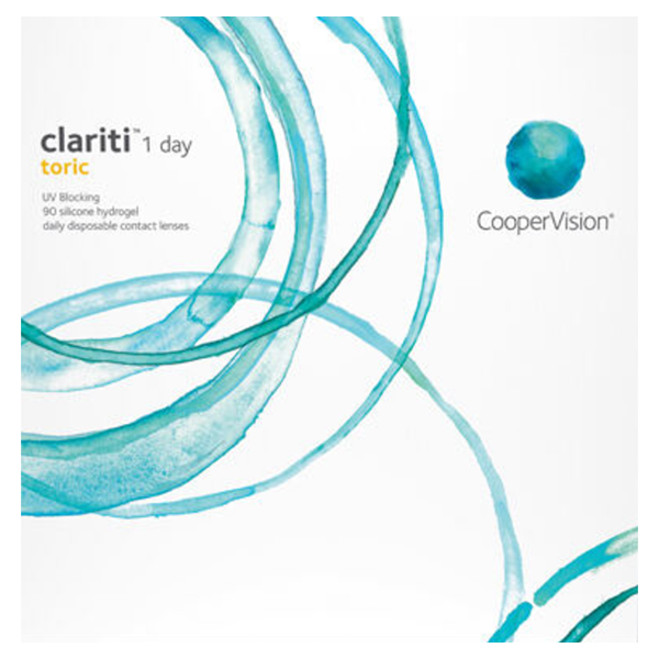 clariti 1 day toric contact lens box